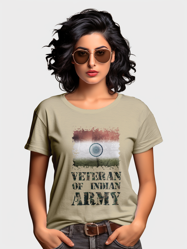 Women's Veteran of Indian Army tee