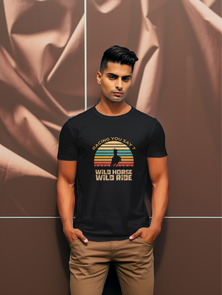 Men's Racing Wild Horse Ride Inspired Tee