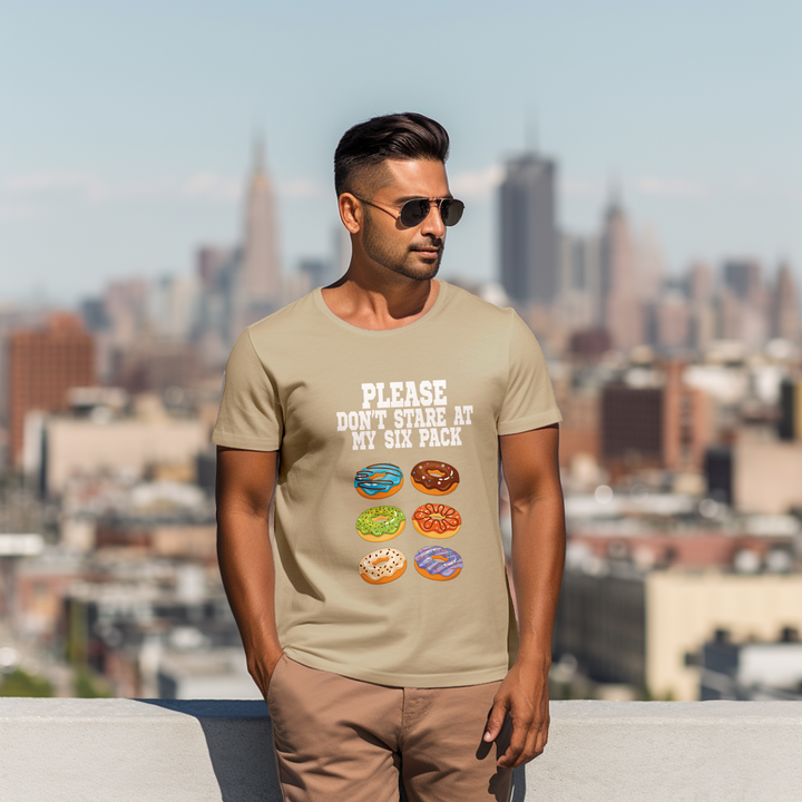 Men's Please Don't Stare at my Six Packs tee