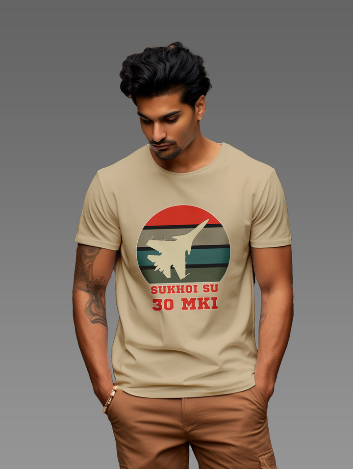 Mens Sukhoi Su 30 MKI fighter jet tee