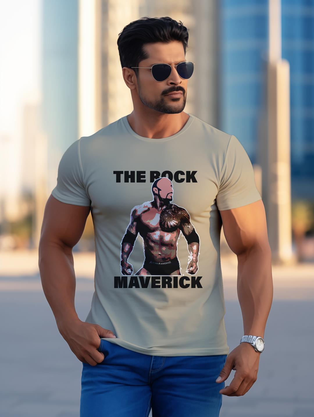 Mens The Rock Maverick tee
