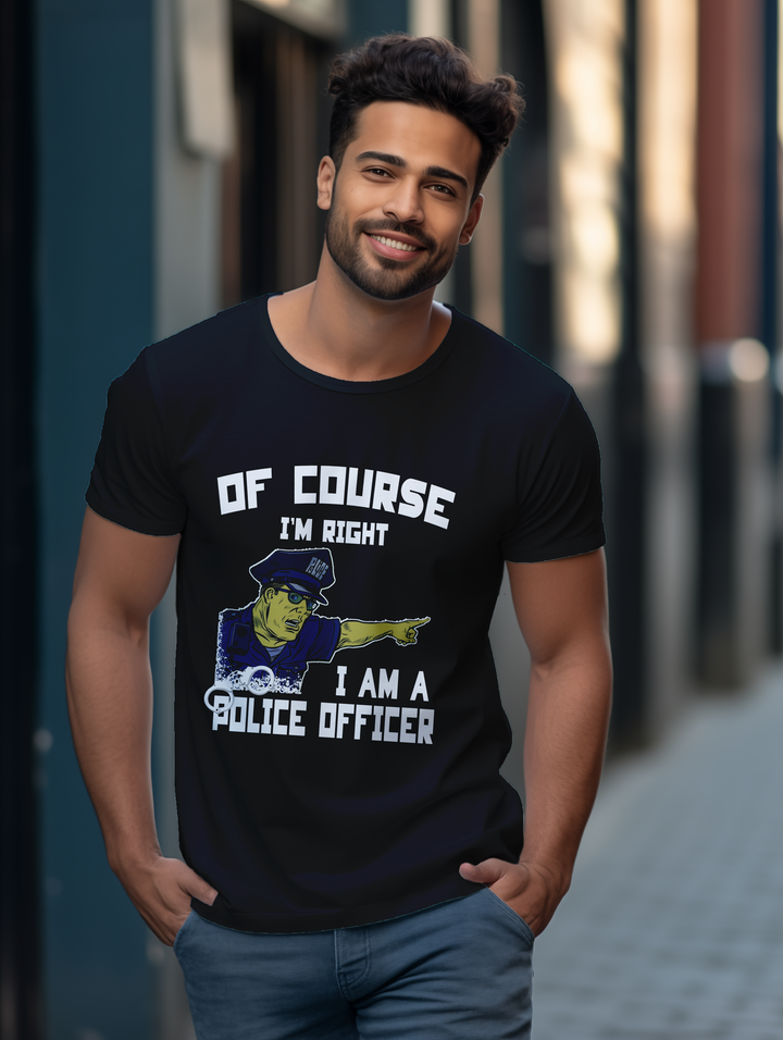 Mens Beige Ofcourse I am a Police Officer