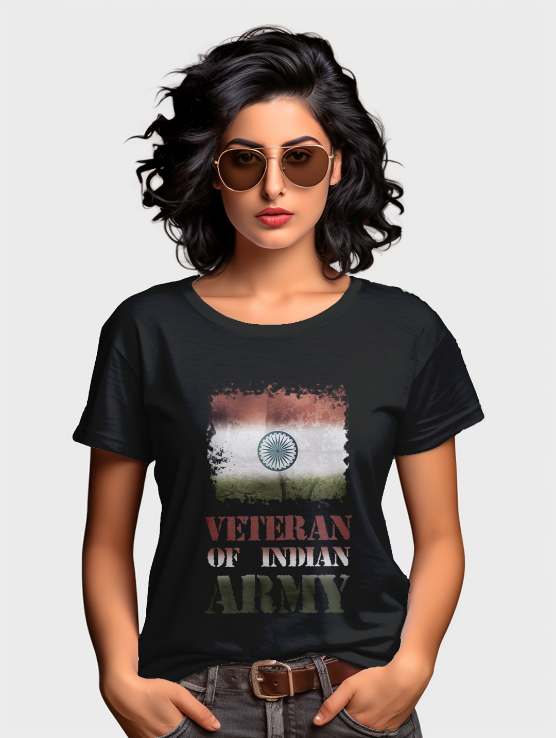 Women's Veteran of Indian Army tee