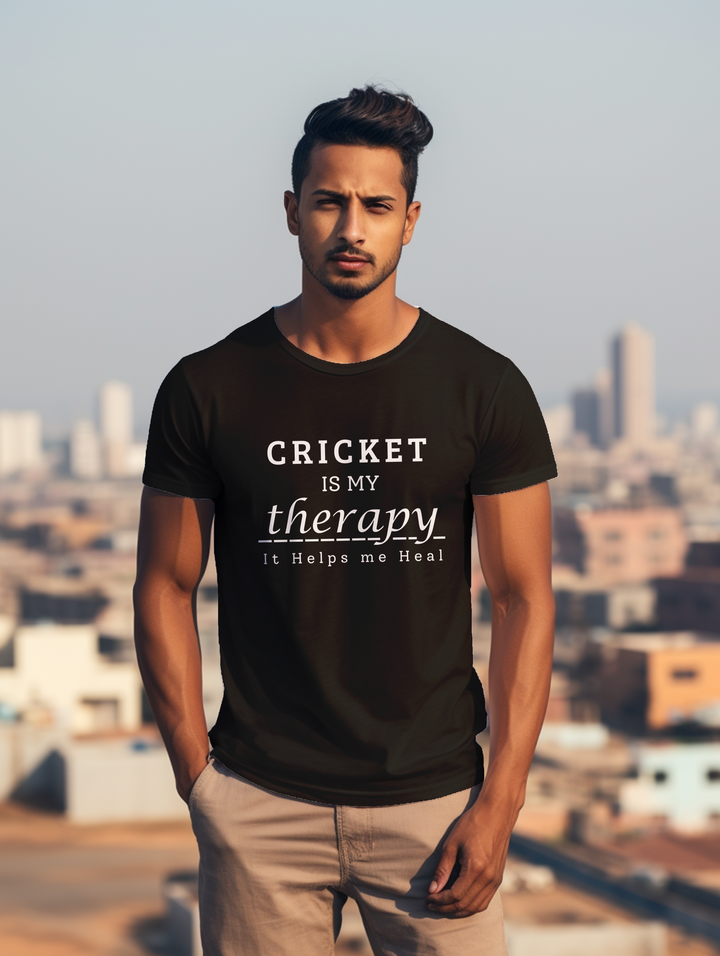 Men's Cricket is my Theraphy tee