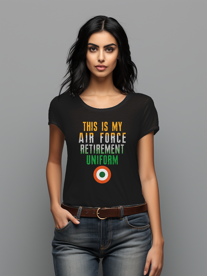 Women's This is my airforce retirement uniform tee