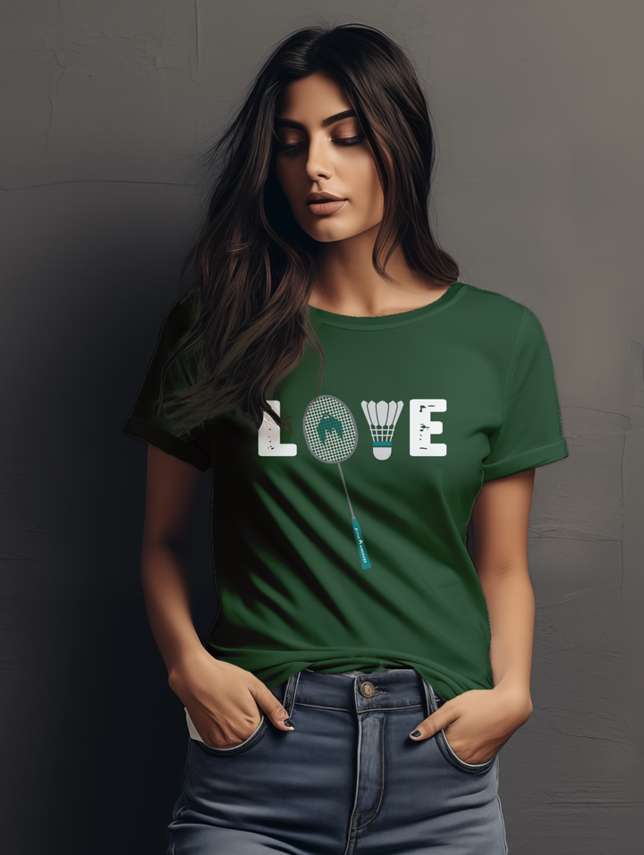 Women's Love Badminton tee