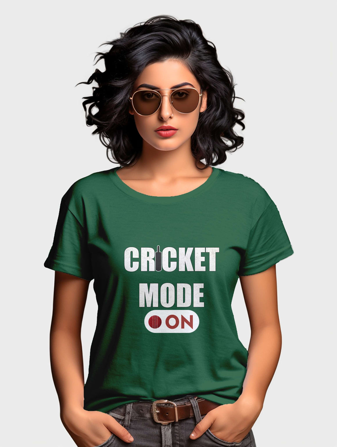 Women's Cricket Mode On tee