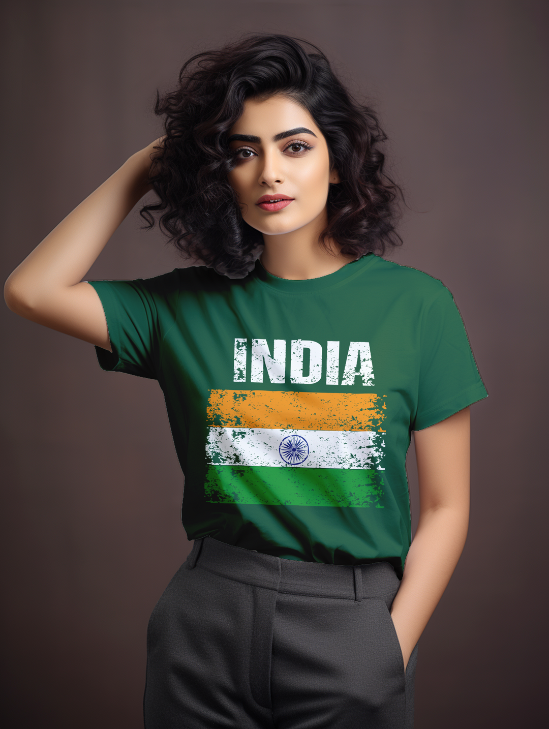 Women's India Football tee