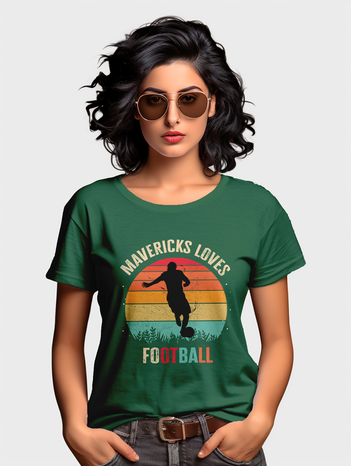 Women's Mavericks Loves Football tee