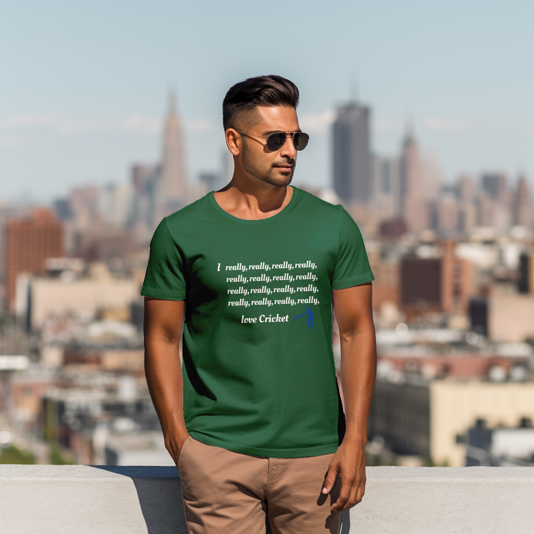 Men's I really love cricket tee