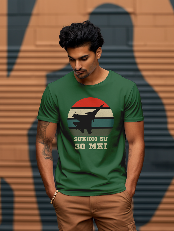 Mens Sukhoi Su 30 MKI fighter jet tee