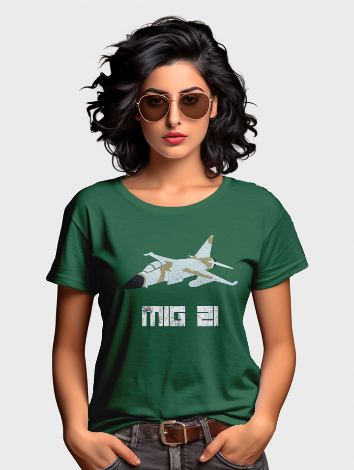 Women's MIG 21 Fighter Jet tee