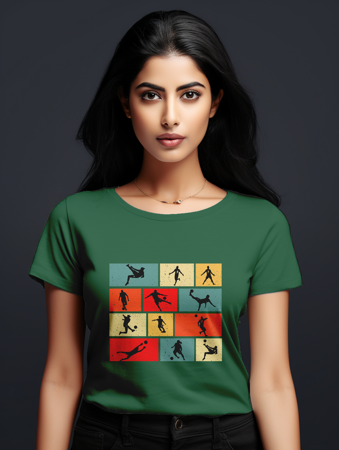 Women's Football collage tee