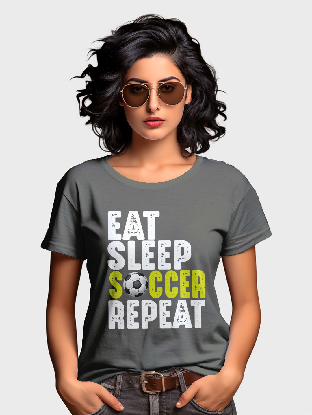Women's Eat Sleep Soccer Repeat