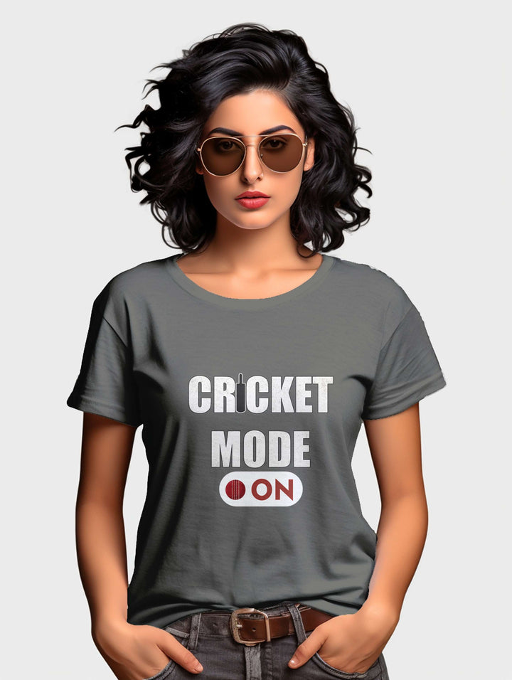 Women's Cricket Mode On tee