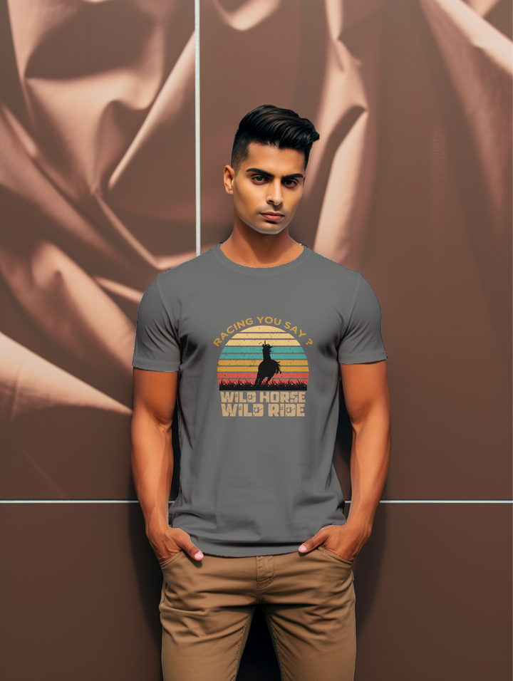 Men's Racing Wild Horse Ride Inspired Tee