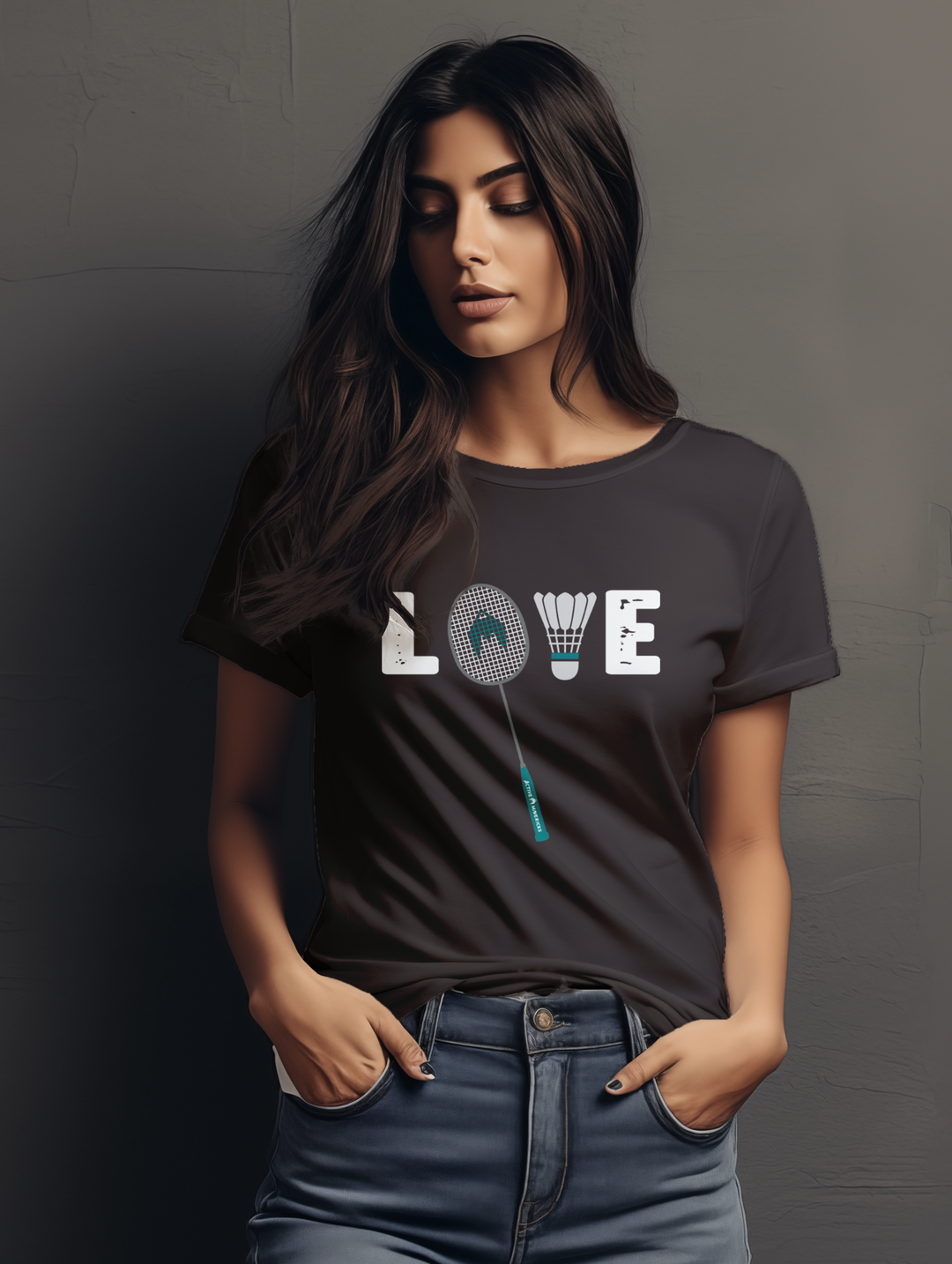 Women's Love Badminton tee