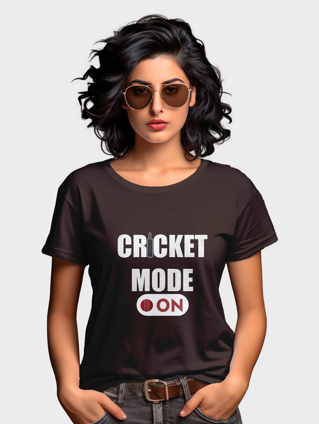 Women's Cricket Mode On tee