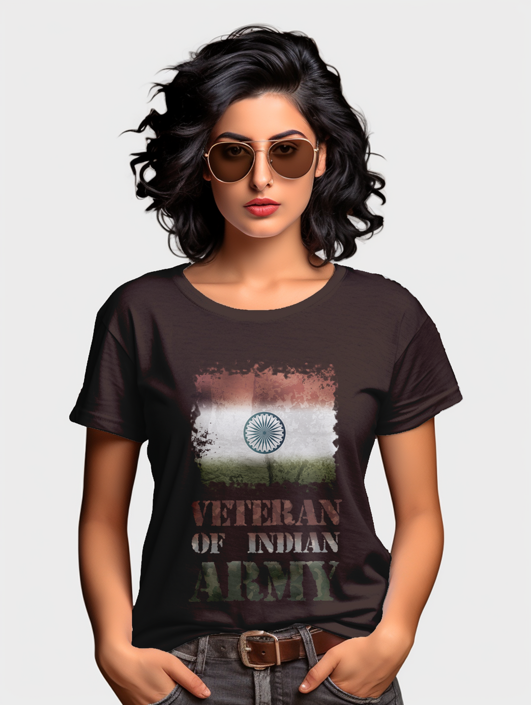 Women's Veteran of Indian Army tee