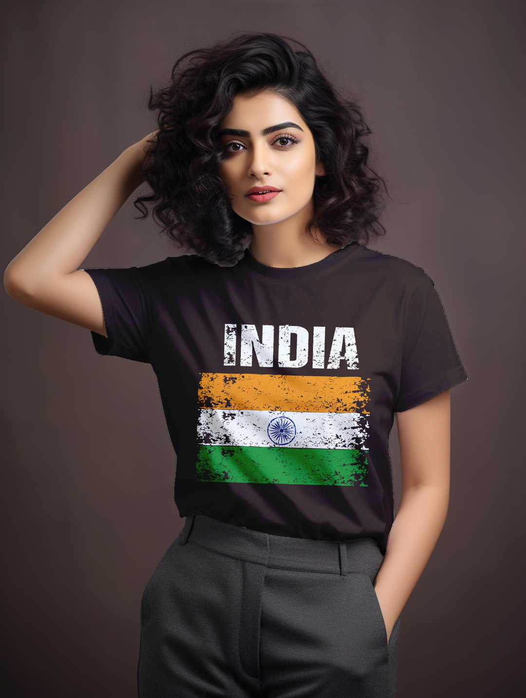 Women's India Football tee