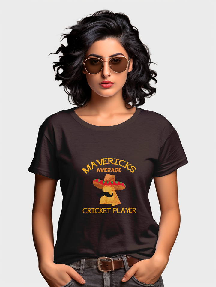 Women's Mavericks average cricket player tee