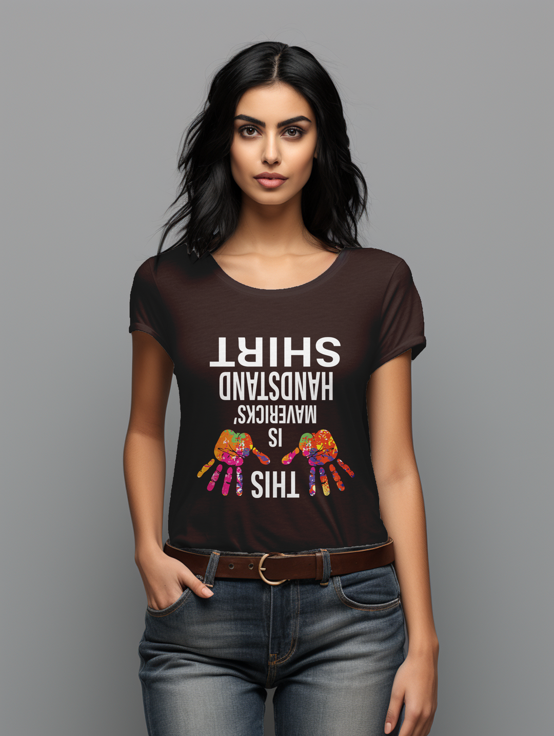 women's This is Mavericks Handstand T-shirt