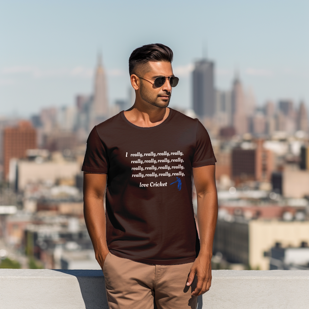 Men's I really love cricket tee