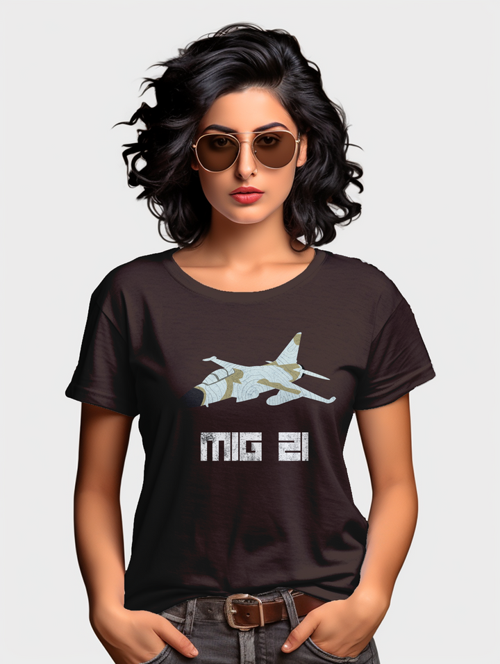 Women's MIG 21 Fighter Jet tee