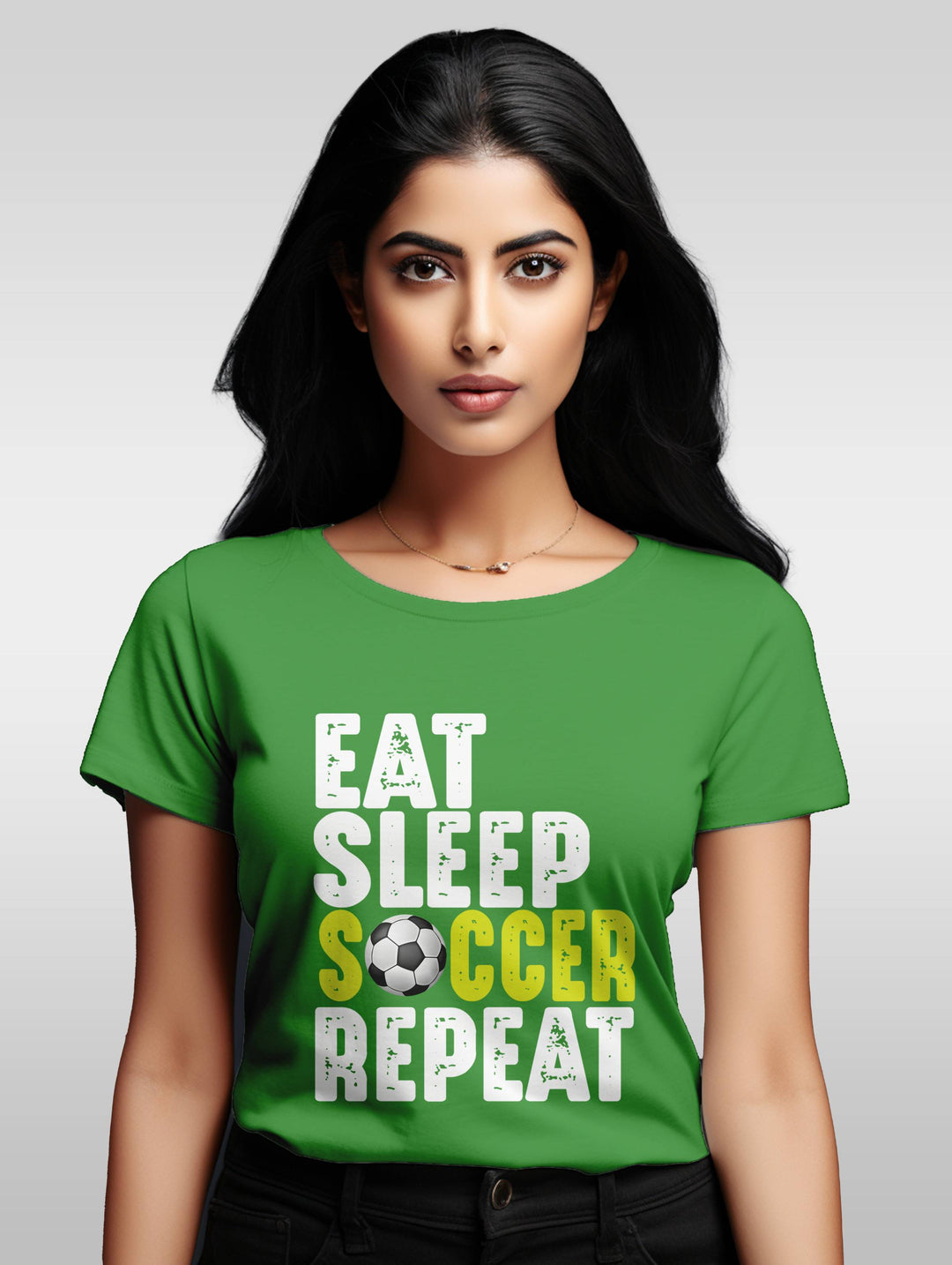 Women's Eat Sleep Soccer Repeat