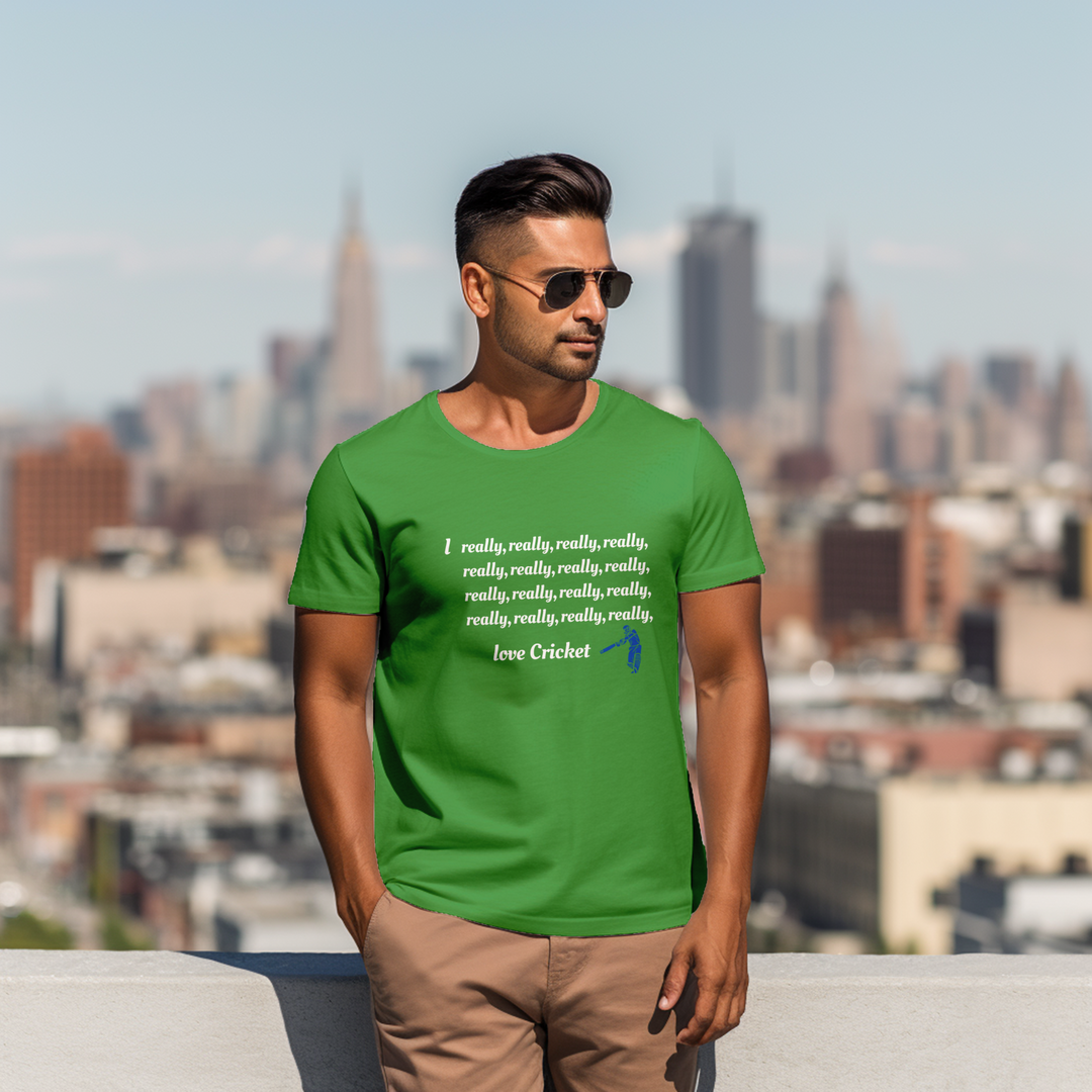 Men's I really love cricket tee