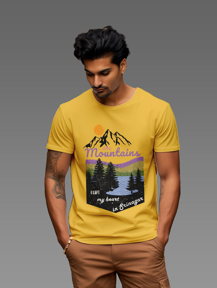 Men's Left my heart in Srinagar tee