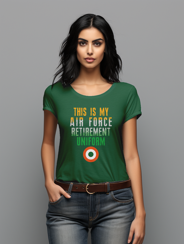 Women's This is my airforce retirement uniform tee