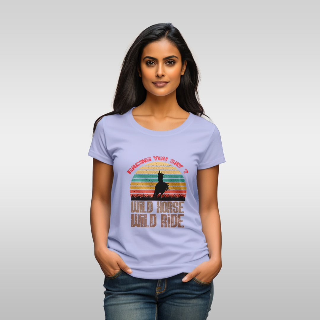 Women's Racing Wild Horse Ride Inspired Tee