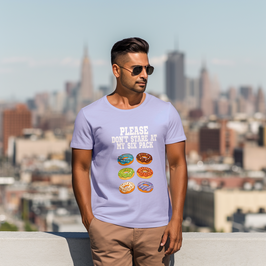 Men's Please Don't Stare at my Six Packs tee