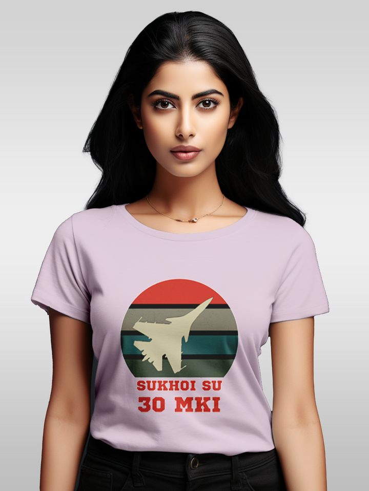 Womens Sukhoi Su 30 MKI fighter jet tee