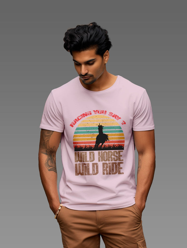 Men's Racing Wild Horse Ride Inspired Tee