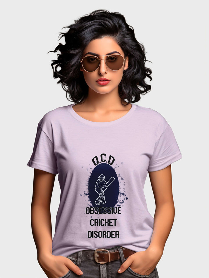 Women's Obsessive Cricket Disorder tee