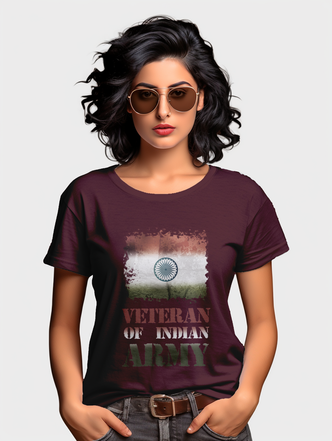 Women's Veteran of Indian Army tee