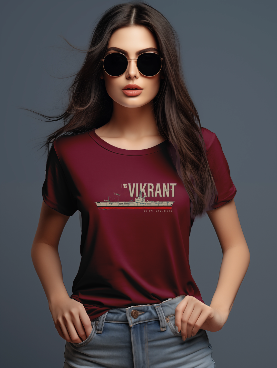 Womens INS Vikrant tee