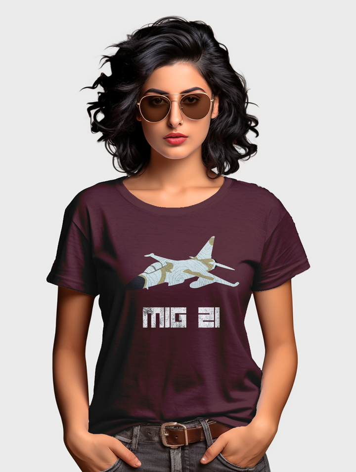 Women's MIG 21 Fighter Jet tee