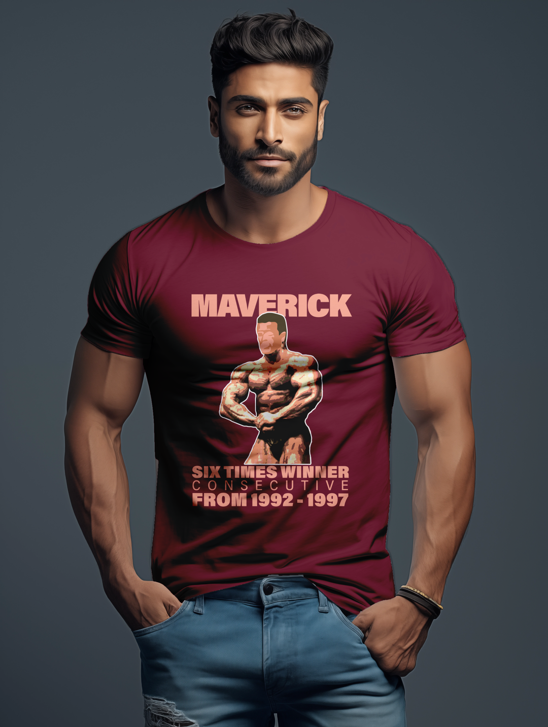 Mens Maverick Six Times Winner tee