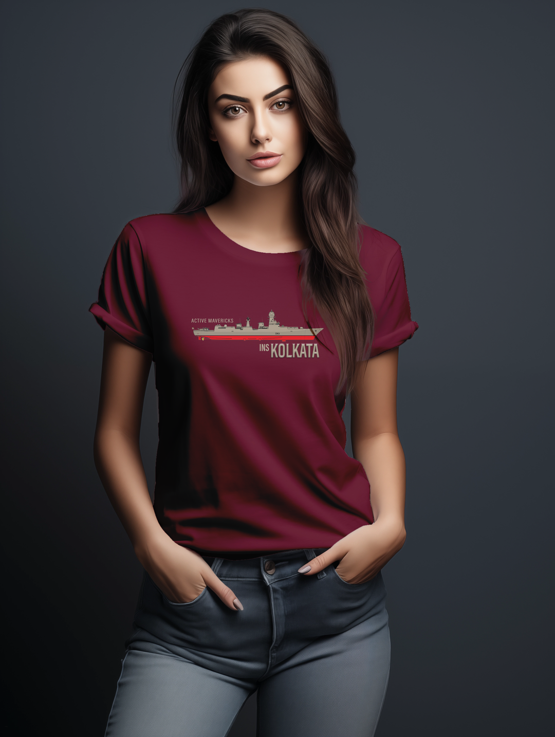 Womens INS Kolkata tee