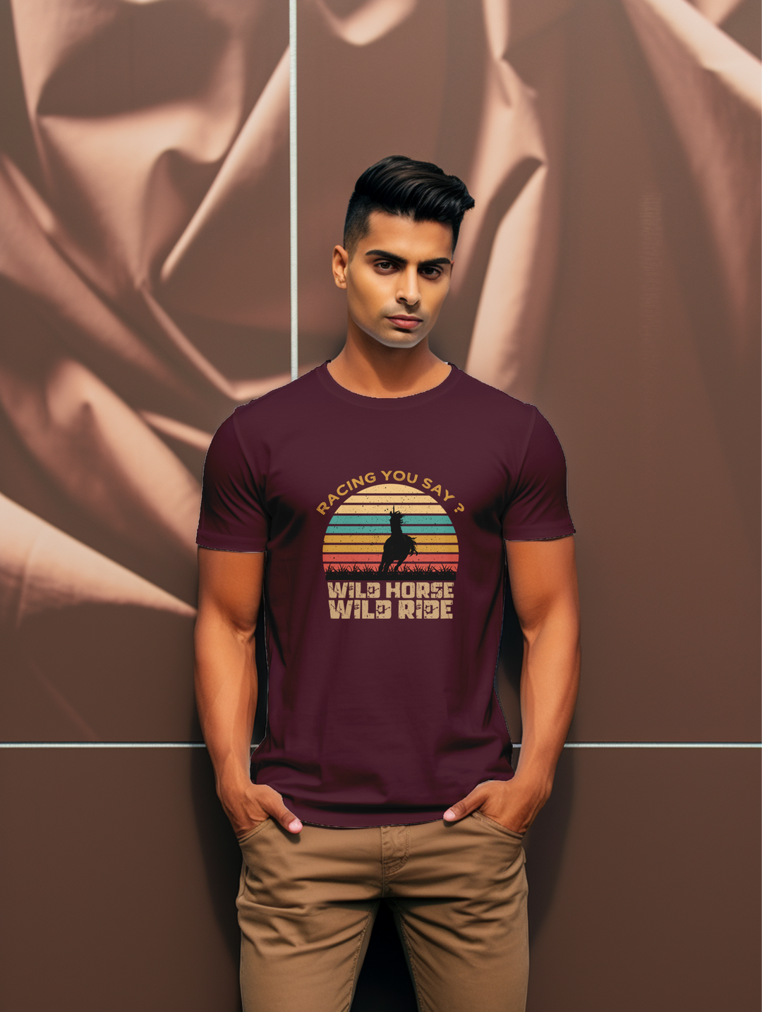 Men's Racing Wild Horse Ride Inspired Tee