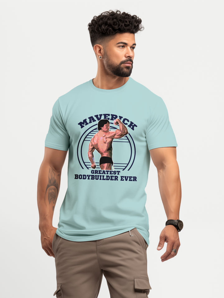 Mens Maverick Greatest Bodybuilder ever tee