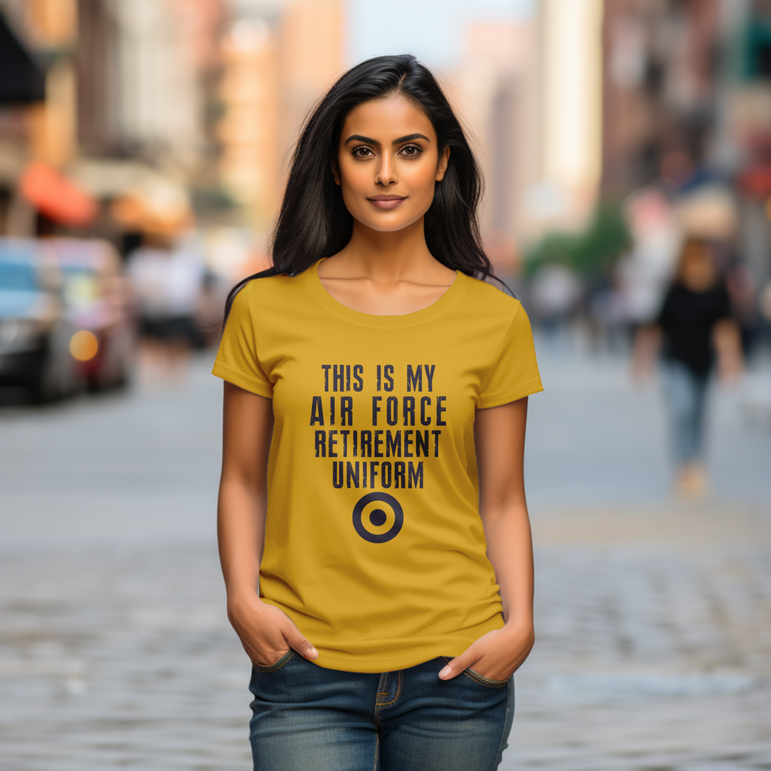 Women's This is my airforce retirement uniform tee