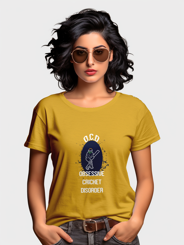 Women's Obsessive Cricket Disorder tee