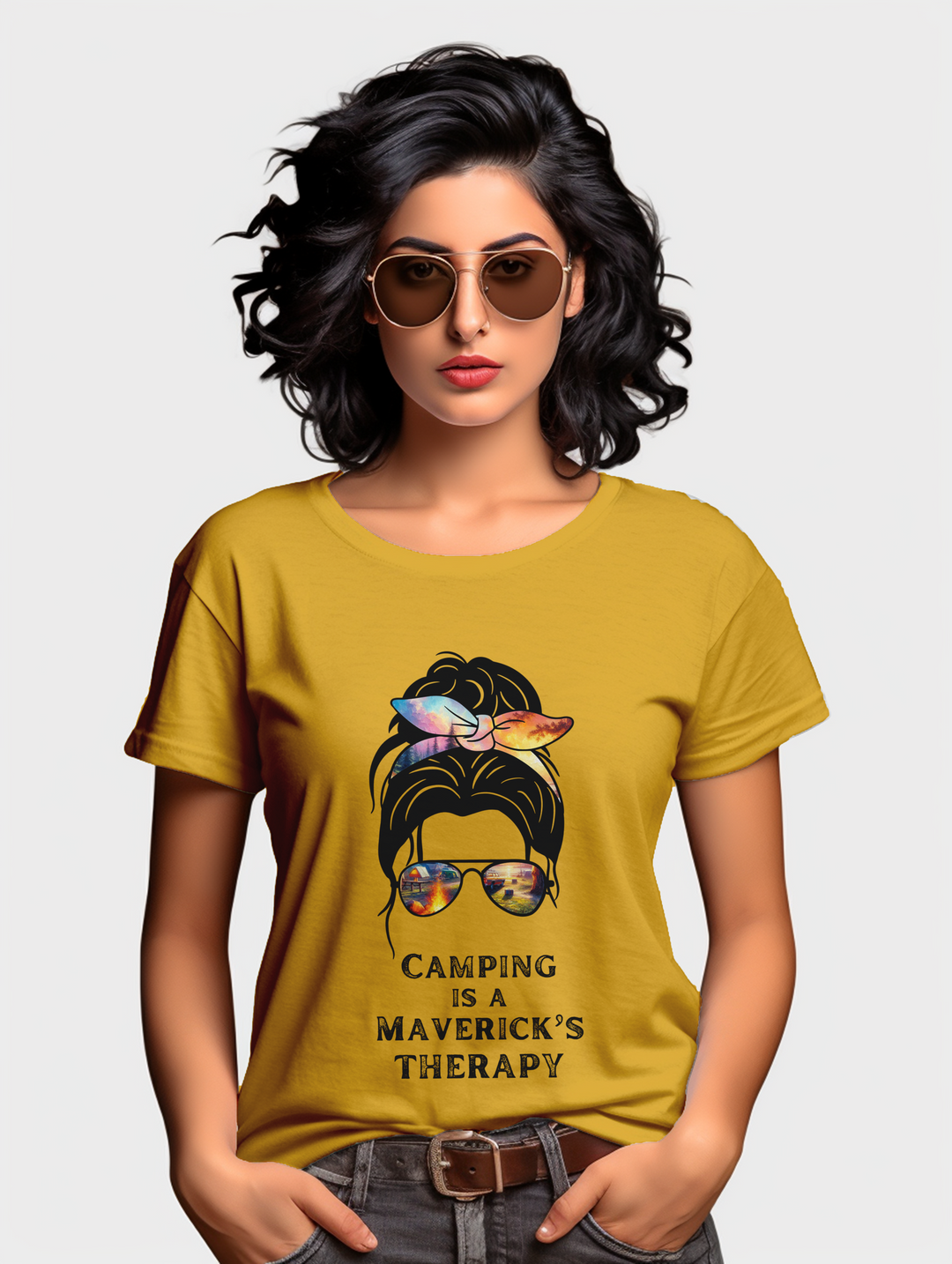 Women's Camping is a Maverick's Therapy tee