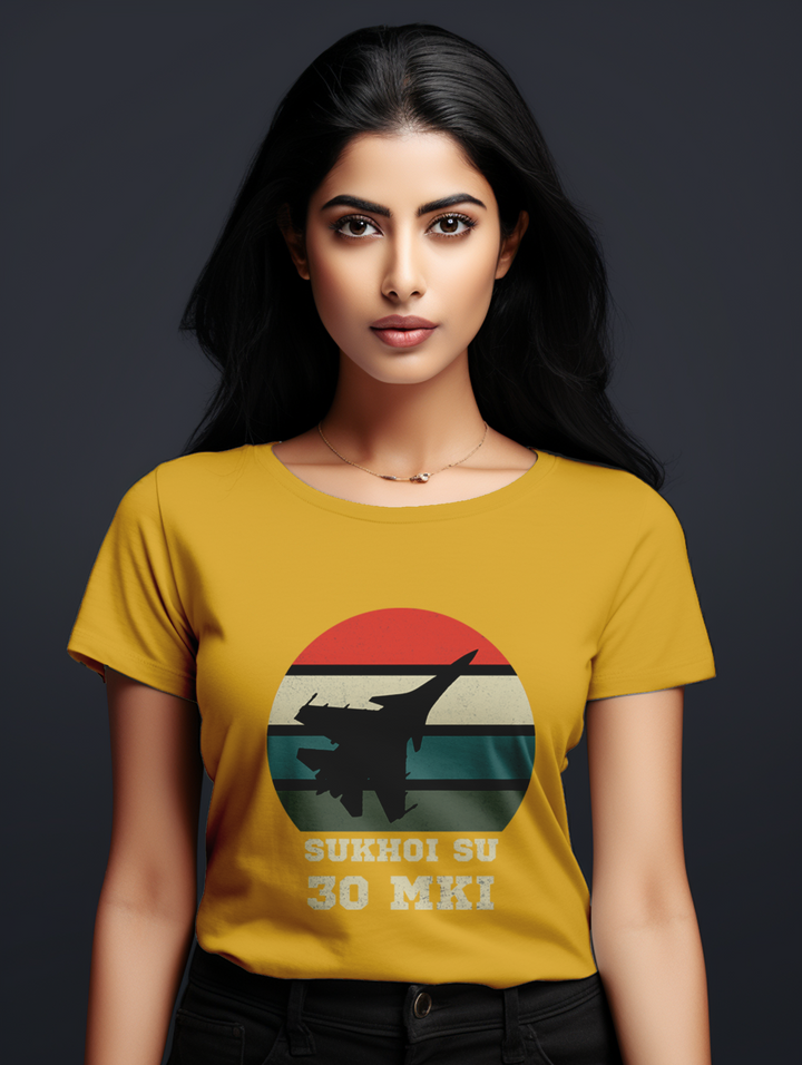 Womens Sukhoi Su 30 MKI fighter jet tee