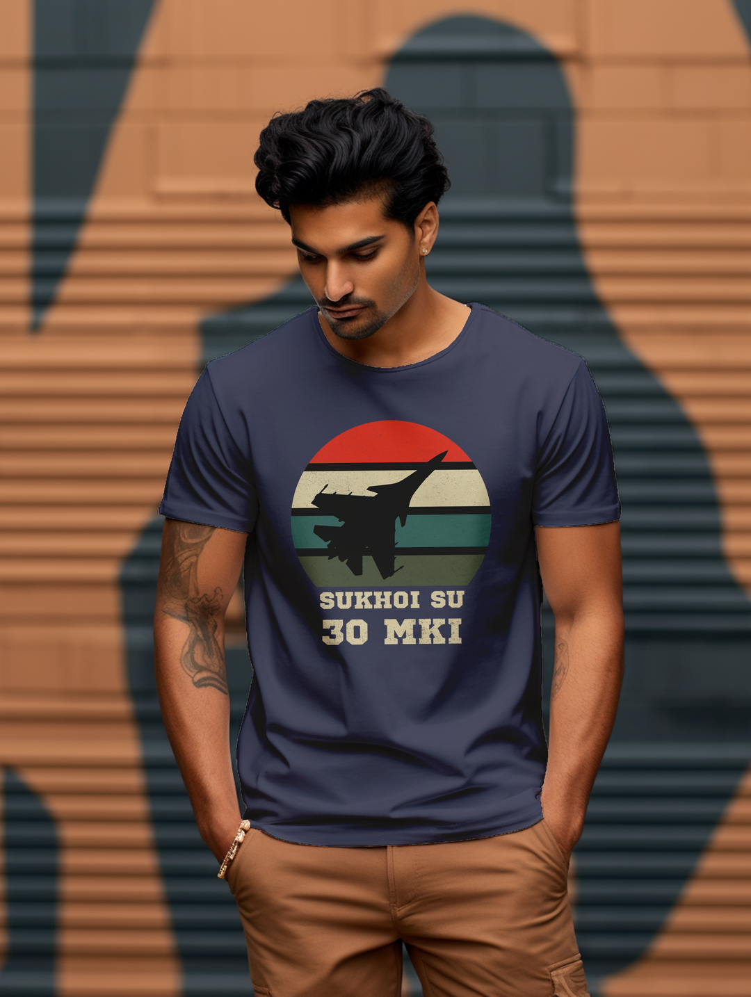 Mens Sukhoi Su 30 MKI fighter jet tee