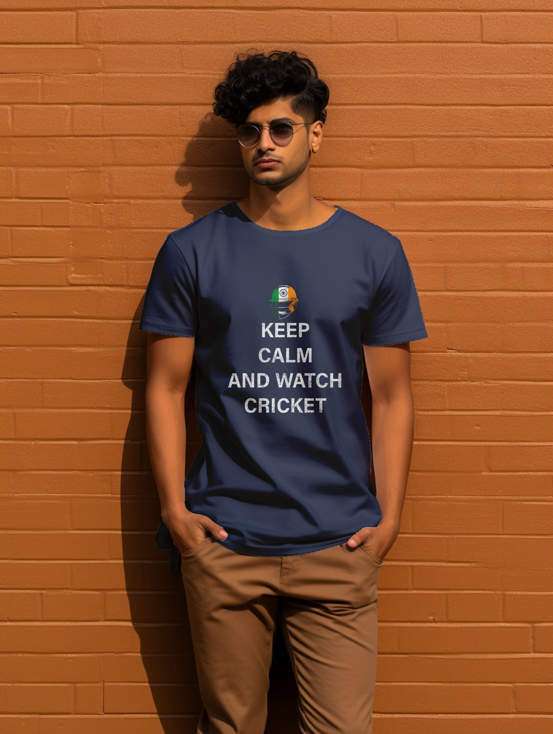 Men's Keep calm and watch cricket tee